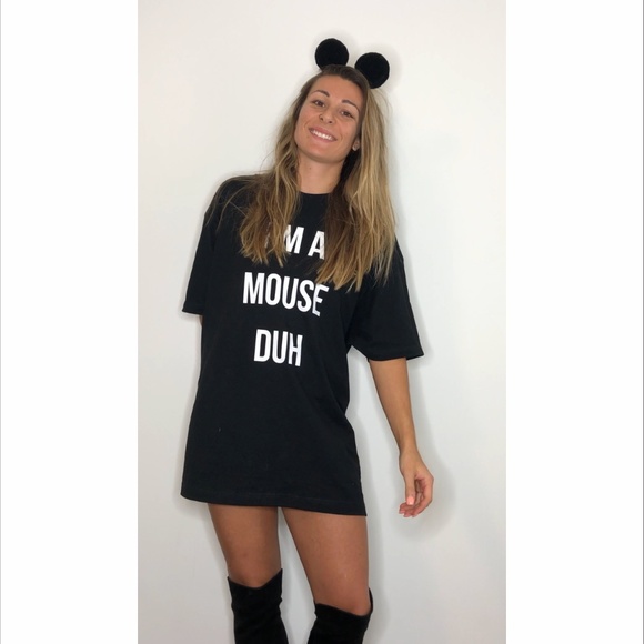 NWT I'm A Mouse Duh Oversized TShirt Dress - Picture 3 of 8